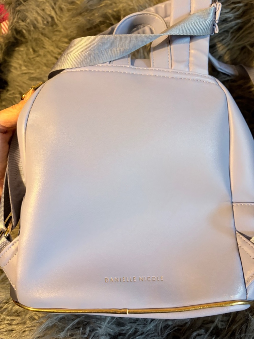 Danielle Nicole Lavender Rapunzel Fairy Tale Mini Backpack with Floral Appliqués - Picture 8 of 10